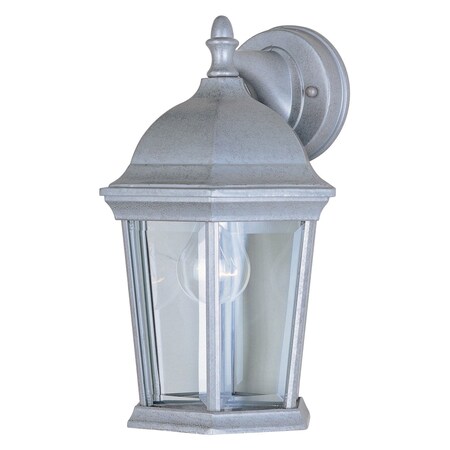 Maxim One Light Pewter Clear Glass Wall Lantern 1024PE